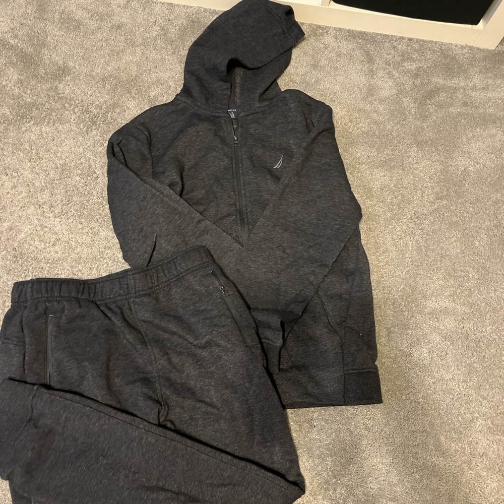 Nautica Kids Charcoal Hoodie and Joggers Set